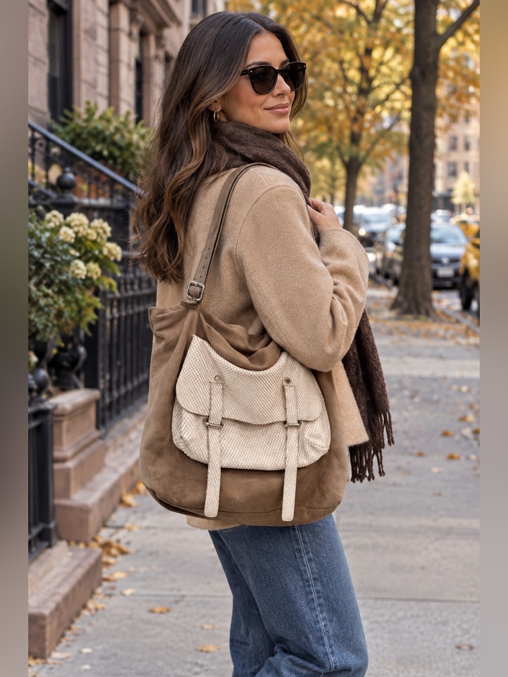 Tylie Malibu python Large leather bag